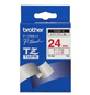 Brother Gloss Laminated Labelling Tape - 24mm, Red/Bianco nastro per etichettatrice TZ
