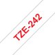 Brother TZE-242 nastro per etichettatrice Rosso su bianco 2