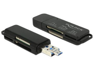 DeLOCK 91737 lettore di schede USB/Micro-USB Nero