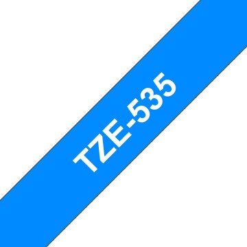 Brother TZE-535 nastro per etichettatrice Bianco su blu