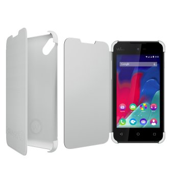 Wiko Folio custodia per cellulare Custodia a libro Bianco