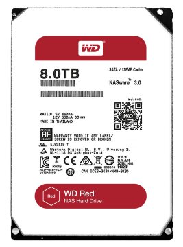 Western Digital Red disco rigido interno 8 TB 5400 Giri/min 128 MB 3.5" Serial ATA III