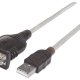 Manhattan 151856 cavo seriale Argento 0,45 m USB A Serial/COM/RS232/DB9 2