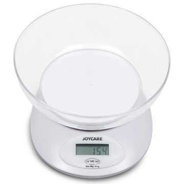 Joycare JC-1426W bilancia da cucina Trasparente, Bianco Bilancia da cucina elettronica