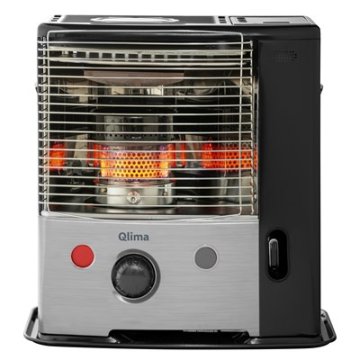 Qlima R7127TC stufetta elettrica Interno Nero, Stainless steel 2700 W Riscaldatore ambiente elettrico a infrarossi