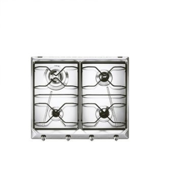 Smeg SRV564-3 piano cottura Acciaio inox Da incasso Gas 4 Fornello(i)