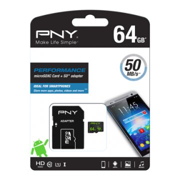 PNY Performance 64 GB MicroSDXC UHS-I Classe 10