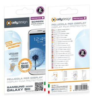 Celly SCREEN232A protezione per lo schermo e il retro dei telefoni cellulari Samsung 2 pz