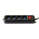 Techly Multipresa 4 Posti Italiana Bipasso con Interruttore Nero (IUPS-PCP-4BK) 4