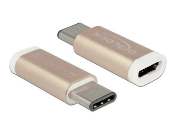 DeLOCK 65677 adattatore per inversione del genere dei cavi USB 2.0-C USB 2.0 Micro-B Rame