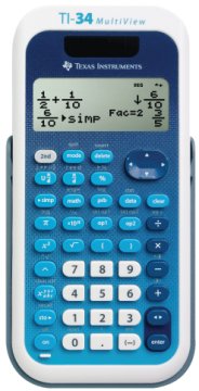 Texas Instruments TI-34 MultiView calcolatrice Tasca Calcolatrice scientifica Blu, Bianco