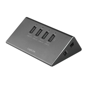 LogiLink UA0224 hub di interfaccia 480 Mbit/s Nero