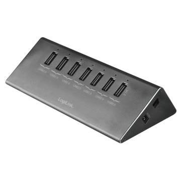 LogiLink UA0225 hub di interfaccia 480 Mbit/s Nero