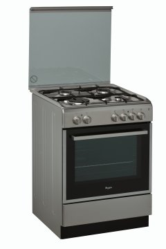 Whirlpool ACMK 6121/IX Cucina Gas Nero, Acciaio inox