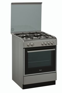 Whirlpool ACMK 6121/IX Cucina Gas Nero, Acciaio inossidabile A