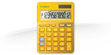 Canon LS-123K calcolatrice Desktop Calcolatrice di base Metallico, Giallo
