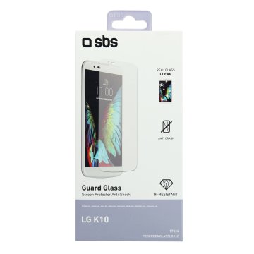 SBS TESCREENGLASSLGK10 protezione per lo schermo e il retro dei telefoni cellulari Pellicola proteggischermo trasparente LG 1 pz