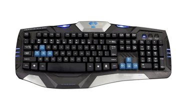 E-blue Combatant-EX tastiera Gaming USB QWERTY Nero, Blu