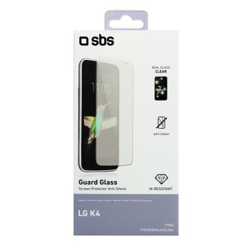 SBS TESCREENGLASSLGK4 protezione per lo schermo e il retro dei telefoni cellulari Pellicola proteggischermo trasparente LG 1 pz