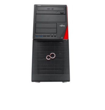Fujitsu CELSIUS W550 Intel® Core™ i3 i3-6100 4 GB DDR4-SDRAM 1 TB HDD Windows 7 Professional Tower Stazione di lavoro Nero, Rosso