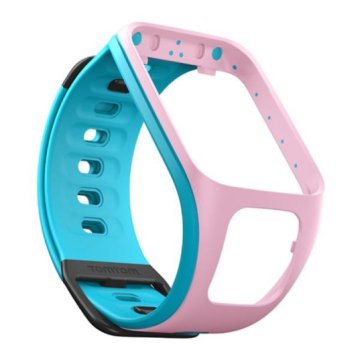 TomTom Cinturino per orologio Runner 2/Spark (Rosa chiaro/Azzurro - Small)