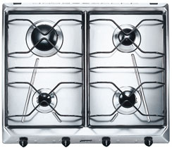 Smeg SV564-3 piano cottura Acciaio inox Da incasso Gas 4 Fornello(i)