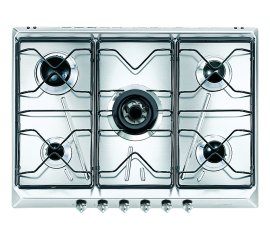 Smeg SRV576-5 piano cottura Acciaio inox Da incasso 70 cm Gas 5 Fornello(i)