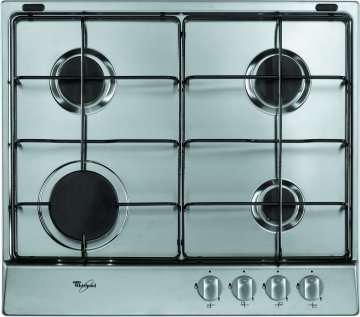 Whirlpool AKR 310/IX Acciaio inox Da incasso 60 cm Gas 4 Fornello(i)