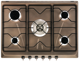 Smeg SRV876RA5 piano cottura Rame Da incasso Gas 5 Fornello(i)