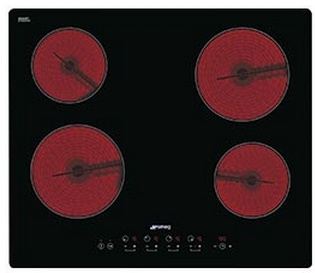 Smeg SE2640TD2 piano cottura Nero Da incasso Ceramica 4 Fornello(i)