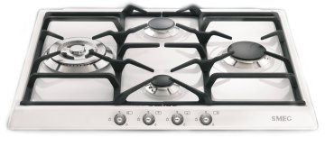 Smeg SR764BS piano cottura Bianco Da incasso Gas 4 Fornello(i)