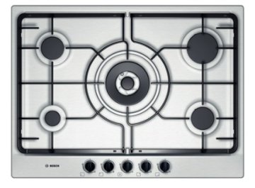 Bosch PCL766DEU piano cottura Acciaio inox Da incasso Gas 5 Fornello(i)