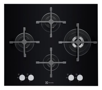 Electrolux EGT6343LOK Nero Da incasso Gas 4 Fornello(i)