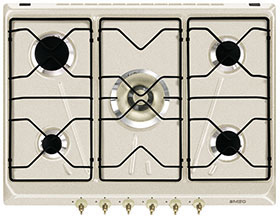Smeg SRV876AV9 piano cottura Da incasso Gas 5 Fornello(i)