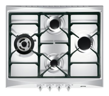 Smeg SR264XGH piano cottura Acciaio inox Da incasso Gas 4 Fornello(i)