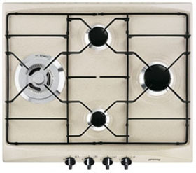 Smeg SR264AV piano cottura Beige Da incasso Gas 4 Fornello(i)