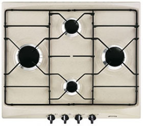 Smeg S264AV piano cottura Beige Da incasso Gas 4 Fornello(i)