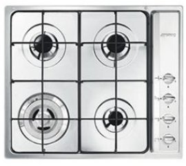 Smeg SR64S piano cottura Acciaio inox Da incasso 60 cm Gas 4 Fornello(i)