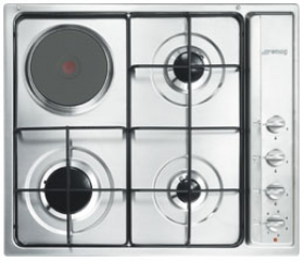 Smeg S63S piano cottura Acciaio inox Da incasso Combi 4 Fornello(i)