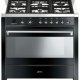 Smeg A1BL-7 cucina Elettrico Gas Nero, Acciaio inox 2