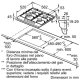 Bosch PCH615B80E piano cottura Acciaio inox Da incasso Gas 4 Fornello(i) 3