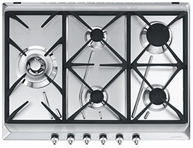 Smeg SE775GH5 piano cottura Acciaio inox Da incasso Gas 5 Fornello(i)