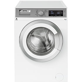 Smeg WHT812LIT lavatrice Caricamento frontale 8 kg 1200 Giri/min Argento, Bianco