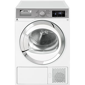 Smeg DHT83LIT asciugatrice Libera installazione Caricamento frontale 8 kg A+++ Argento, Bianco