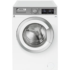 Smeg WHT712LIT lavatrice Caricamento frontale 7 kg 1200 Giri/min Argento, Bianco