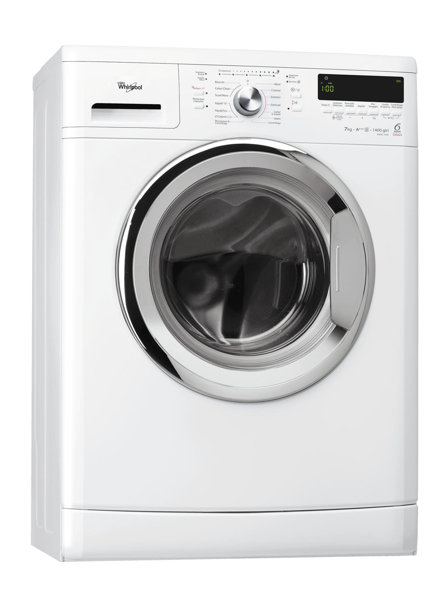 AWSE 7400 - Whirlpool AWSE7400 lavatrice Caricamento frontale 7 kg 1400 Giri/min  Bianco - Lavatrici carica frontale - Lavatrici - Negozi Elettronica Roma -  Radionovelli