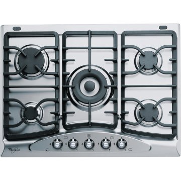 Whirlpool AKM 394/IR piano cottura Acciaio inox Da incasso Gas 5 Fornello(i)