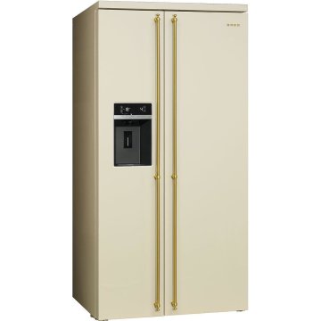 Smeg SBS8004P frigorifero side-by-side Libera installazione Crema