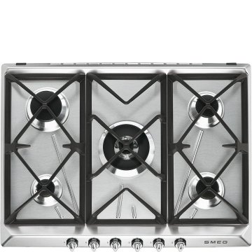Smeg Victoria SR975XGH piano cottura Acciaio inox Da incasso 68.5 cm Gas 5 Fornello(i)