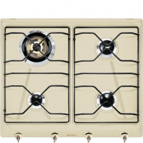 Smeg SRV864PO piano cottura Crema Da incasso Gas 4 Fornello(i)